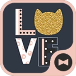 love cat theme android application logo